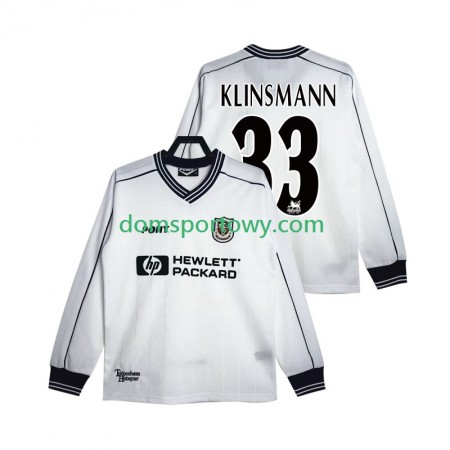 Koszulka Tottenham Hotspur KLINSMANN 33 1999 Retro Domowe Koszulki Piłkarskie 1997 Długi Rękaw
